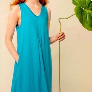 Gudrun Sjoden sleeveless dress in turquoise